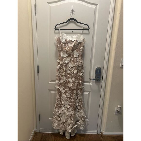 Elliatt White Floral Strapless Wedding Dress - Picture 5 of 8